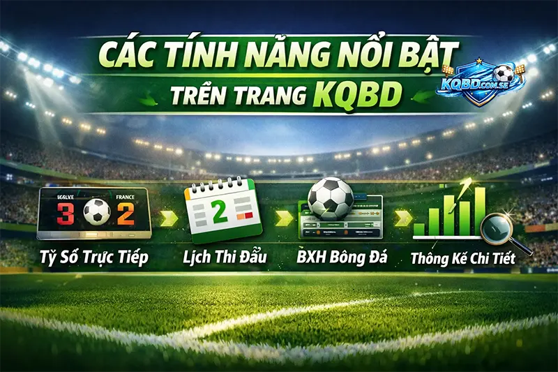 Các tính năng nổi bật trên trang KQBD
