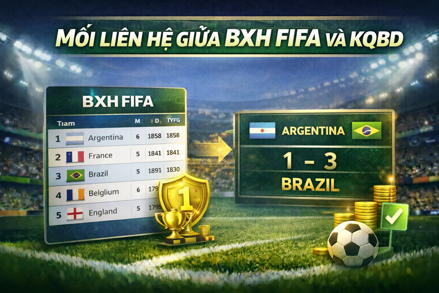 Mối liên hệ giữa BXH FIFA và KQBD